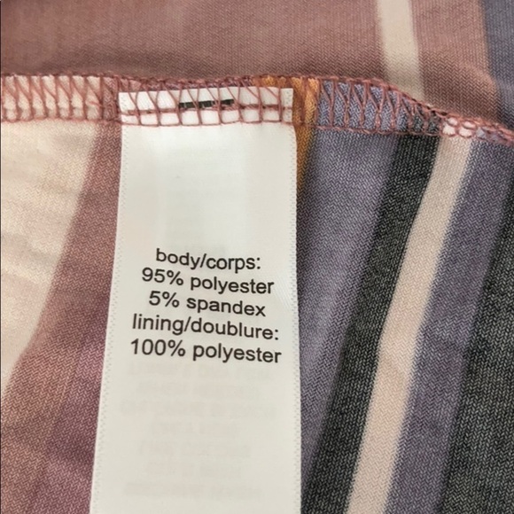 nwot Maurices Pink Beige Stripes Convertible Hi-low Maxi Dress US XS - Picture 6 of 6